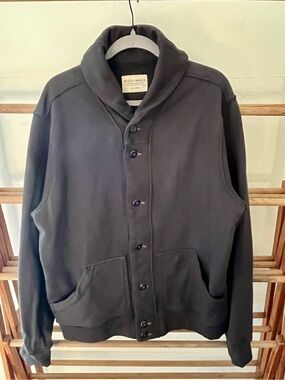 WiesMade Bodega Shawl Collar Black Button-Up Jacket Cardigan